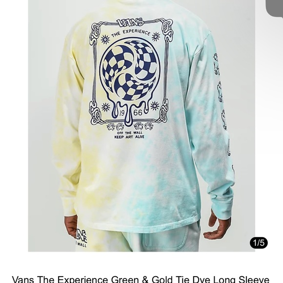 blue and gold vans off the wall longsleeve T - Picture 4 of 4